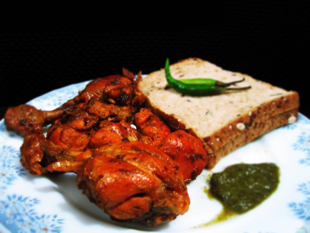 তন্দুরী চিকেন সাথে পুদিনা পাতার চাটনি_ফারহানা শারমিন তৃষা_FARHANA SHARMIN TRISSA_বাংলাদেশ_বাংলা রেসিপি_BRAND BANGLA